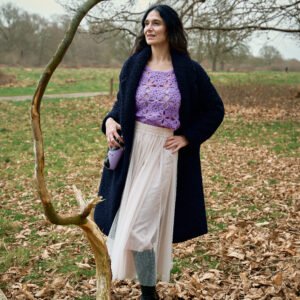 Lavender Crochet Mohair Jumper